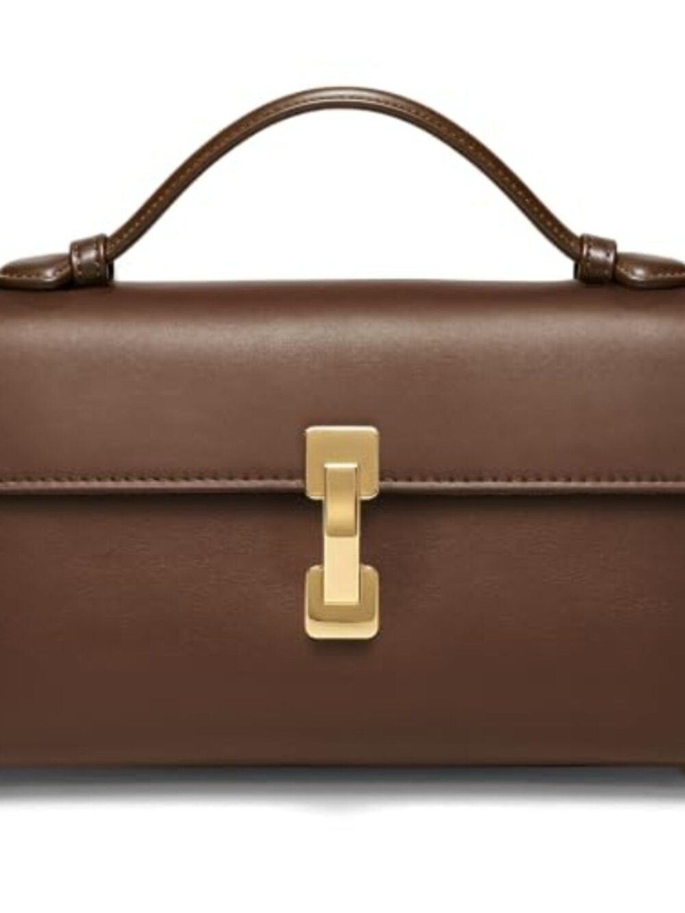 Vegan Leather Small Top Handle Crossbody Clutch Purse